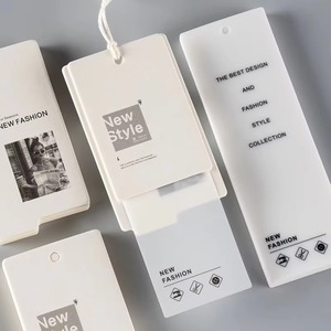 Custom Eco-Friendly Embossed Luxury Paper Hang Tag Fashion-Forward Design with Logo for Garments Clothes Labels - Product Image 3