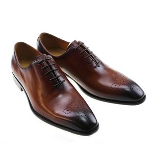 Chaussures habillées en cuir Oxford authentiques pour hommes, nouveaux modèles - Product Image 1