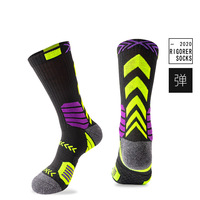 Chaussettes de basketball unisexes transfrontalières, épaisses, de style européen et américain, qualité export, pour l'entraînement d'élite, avec dos en tissu éponge