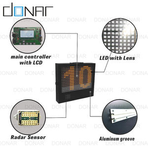 شاشة عالية السرعة رادار عالي الجودة رادار شمسي علامة لوحة تسجيل سرعة وامض بطيء - Product Image 5