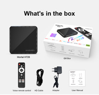 Boîtier IPTV intelligent 4G 64G Octa Core Android 14 Allwinner H728 Ethernet puissant 1000M Wifi 6 Prise en charge 8K HD TV Lecteur multimédia OEM