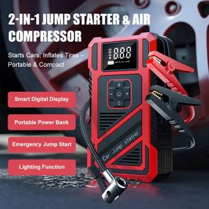 Arrancador de Coches Portátil <span class=keywords><strong>Mini</strong></span> con Inflador de Neumáticos, Batería de 12V 8000mAh, Banco de Energía y Compresor de Aire - Product Image 2