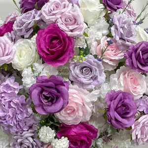 Versprechen Sie benutzer definierte lila Blumen ball künstliche Blumen Rose Blume Ball Mittelstücke für Hochzeit Tisch dekoration - Product Image 4