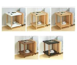 JQ Tables <span class=keywords><strong>de</strong></span> chevet modernes à 2 niveaux Tables <span class=keywords><strong>de</strong></span> chevet en bambou naturel pour chambre principale Meubles <span class=keywords><strong>de</strong></span> chambre en bois - Product Image 5