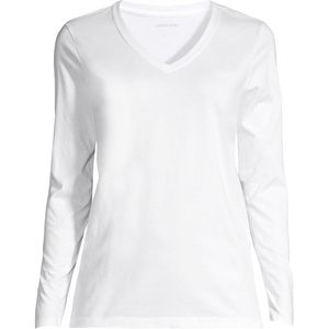 Camiseta de Manga Larga con Cuello en V para Mujer FOXA, 100% Algodón, Transpirable, Tejido de Punto, Manga Regular - Product Image 6