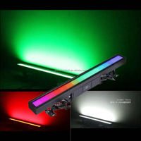 Lumière LED clignotante linéaire murale en aluminium + plastique RGB activée par le son DMX512, indice de protection IP65, DC12V/24V numérique