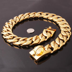 <span class=keywords><strong>Cadenas</strong></span> de Lujo <span class=keywords><strong>para</strong></span> Mascotas de 32 mm de Grosor, Juego de <span class=keywords><strong>Cadenas</strong></span> Cubanas de Acero Inoxidable Doradas, Collares <span class=keywords><strong>para</strong></span> <span class=keywords><strong>Perros</strong></span> <span class=keywords><strong>Pitbull</strong></span> Franceses con Correa - Product Image 4