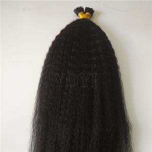 扭结卷曲K尖卷曲生发延伸人发缅甸扭结卷曲I/ U/ I尖角蛋白人发延伸 - Product Image 5