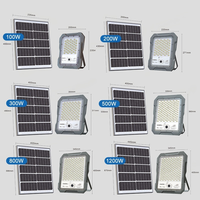Projecteur LED solaire avec caméra CCTV jusqu'à 1200W, boîtier en aluminium IP65, éclairage de sécurité extérieur pour jardin