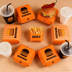 Emballage personnalisé pour frites, poulet et burgers avec logo, boîtes alimentaires en carton pour plats à emporter, petit format - Product Image 4