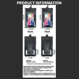 Sports Versatile Large Size IPX8 Touchable <strong>Waterproof</strong> Mobile <strong>Bag</strong> TPU <strong>SmartPhone</strong> Pouch with Headphone Port - Product Image 6