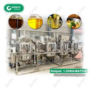 Mini Refinería de aceite de cocina crudo de coco comestible de laboratorio altamente competitivo para refinación, soja, palma, semilla de girasol