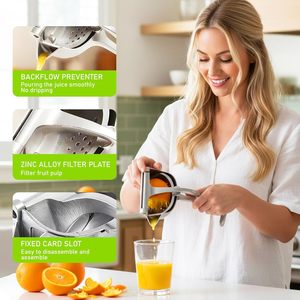 Exprimidor Manual <span class=keywords><strong>de</strong></span> Metal Mejorado con Agarre Ergonómico para Limón, Naranja y Granada - Product Image 5