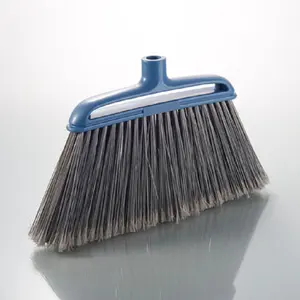 Colorful plastic broom head printed household plastic broom floor brush with stick