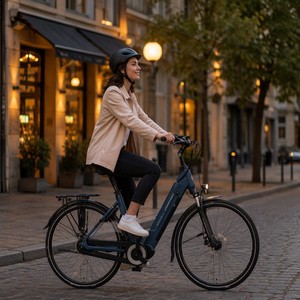 Komfortables 700C Aluminium-Doppelwandfelgen-Fahrrad mit 9-Gang-Schaltung, <span class=keywords><strong>Vinka</strong></span> C20 Mittelmotor, Elektronischer Doppelscheibenbremse, City-Bike mit 15Ah Akku - Product Image 2
