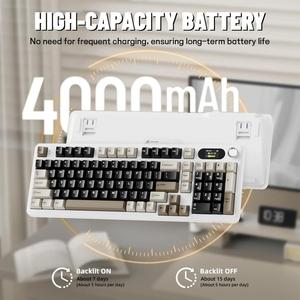 Teclado Mecánico Inalámbrico para Juegos Attack Shark X98PRO, 2.4GHz/USB-C/BT5.0, Retroiluminación RGB, Interruptores Intercambiables en Caliente - Product Image 6