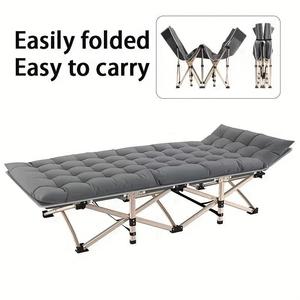 Sillón Reclinable Moderno con Estructura Metálica y Respaldo Acolchado para Uso en el Suelo, Diseño Minimalista, Fácil de Plegar y Transportar, Sin Brazos, de Tela - Product Image 6