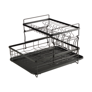 Hot Sale Rustproof Multifunctional 2-tier Dish Rack Dish Drying Rack For Kitchen Counter