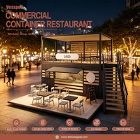 Maison conteneur modulaire de luxe de style européen Maison préfabriquée et armoires de cuisine en acier pour usage en magasin