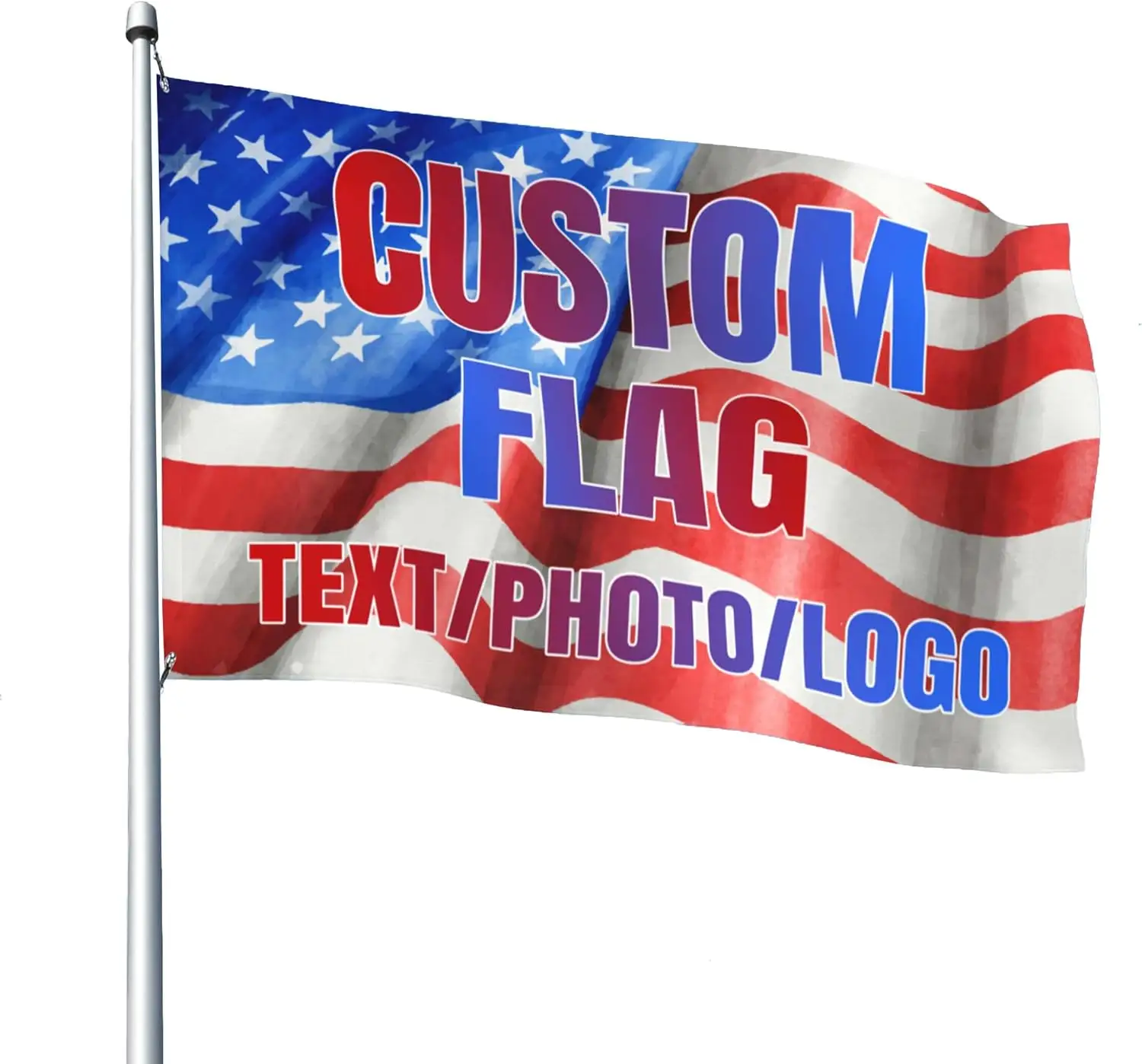 Bandera personalizada de 3x5 pies, haga su propia bandera, personalice la imagen, foto, texto, logotipo, banderas de poliéster