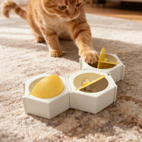 Distributeur de nourriture interactif pour chat Superdesign – Jouet modulaire hexagonal pour stimulation mentale et alimentation lente (sans dropshipping)