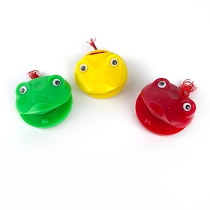 Wholesale Colorful Animal Frog Finger Castanets Children Early Education Percussion Rhythm Instrument - Product Image 1