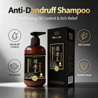 Minyak Herbal Anti Ketombe Pereda Gatal Kulit Kepala Pengontrol Minyak Antibakteri Berbahan Dasar Tumbuhan, Pembersih Rambut, Sampo Label Pribadi Khusus