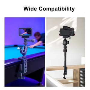 ขาตั้งกล้องอะลูมิเนียมคุณภาพสูงแบบหนีบโต๊ะ พร้อมรูขนาด 1/4" และ 3/8" สำหรับกล้องถ่ายภาพและวิดีโอ DSLR ในสตูดิโอ - Product Image 6