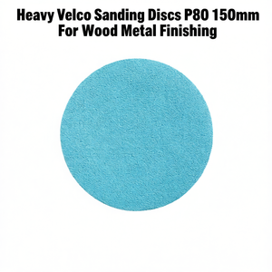 Disques de ponçage Velcro robustes P80 150 mm pour le finissage du bois et du métal - Product Image 2