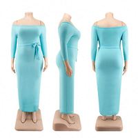 Robe grande taille pour femme, couleur unie, tendance nouvelle, Arrive Women Clothing 4XL 5XL