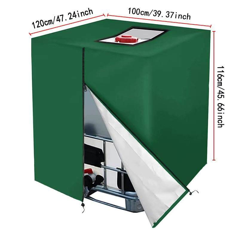 สีเขียว 210D พร้อมซิปและฝาปิด