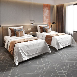 Precios Razonables, Juego de Muebles para Habitaciones de Hotel con Estante para Equipaje, Cama de Hotel Económica, Cama King Size, Muebles de Motel, Camas Individuales para Hotel - Product Image 4