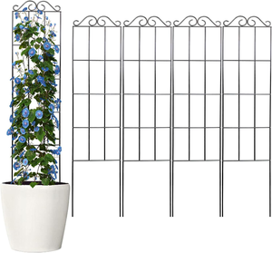 Treillis <span class=keywords><strong>de</strong></span> <span class=keywords><strong>jardin</strong></span> en métal pour plantes grimpantes, support extérieur pour plantes, roses, vignes, fleurs, légumes, treillis en métal antirouille pour pot <span class=keywords><strong>de</strong></span> <span class=keywords><strong>jardin</strong></span> - Product Image 1