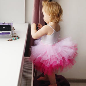 Falda de tutú esponjosa de tul de 6 capas para niñas, enagua de baile de princesa, enagua de ballet, 2T-8T - Product Image 2