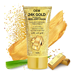 <span class=keywords><strong>Masque</strong></span> facial en feuille d'or 24 carats OEM, raffermissant, liftant, éclaircissant, anti-âge, hydratant pour tous types de peaux, 100 ml - Product Image 1