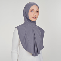 Vente chaude Séchage Rapide Vêtements De Sport Foulard Doux Stretch Intérieur Maille Jersey Ninja Najwa Sport Instantané Hijab pour les Femmes