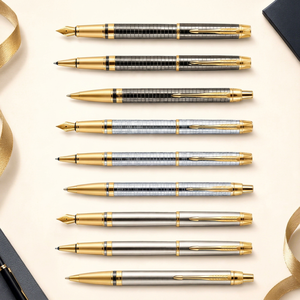 Parker Odyssey Chiselled Ballpoint <b>Pen</b> Brushed Metal Gun Metal Shiny Chrome Writing <b>Pen</b> Custom Logo - Product Image 1