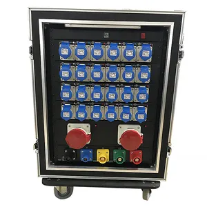 14U Pro Audio Shockmount Power Distro Rack 3 Phase Power Distribution Box With Cam Lock Power Input