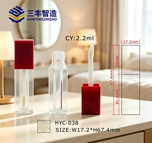 Envase de Plástico PETG de Alta Calidad para Brillo Labial, Tubo Vacío para Bálsamo Labial, Tapa de Rosca para Almacenamiento de Lápiz Labial Líquido, Envase de Belleza - Product Image 2