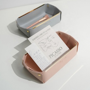 Custom Logo PU Leather <b>Storage</b> Baskets Multipurpose Home Decorative Organizer with Detachable Functional Design Rectangle Shape - Product Image 6