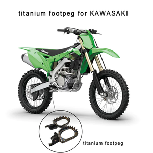 Estriberas de titanio aeroespacial para <span class=keywords><strong>Kawasaki</strong></span> KX250 KX450 (2019 - 2024) - Product Image 2