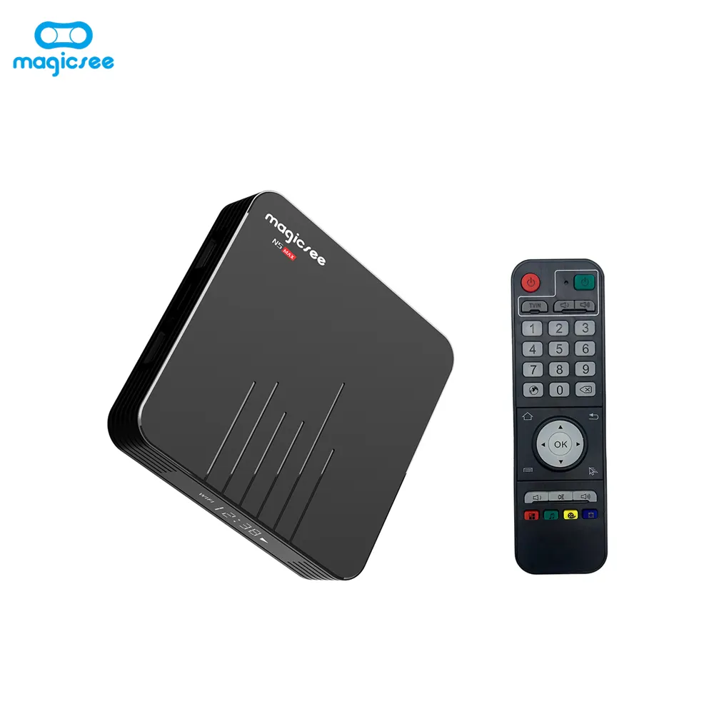 Magicsee N5 MAX X3 Quad-core 64 bit Android 8K TV BOX with TF Card Slot Android 9.0 internet tv box