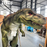 GENGU Yüksek Kaliteli Gerçekçi Yürüyen Dinozor Kostümü Gizli Bacaklı Alışveriş Merkezleri Macera Parkları İç Mekan Kullanımı İçin Metal Malzeme
