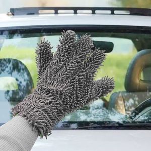 Guantes de Limpieza de Felpa de Cinco Dedos, Material de Chenilla para Herramientas de Lavado de Autos - Product Image 5