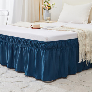 Washable <strong>Single</strong> Queen King Size <strong>Bed</strong> <strong>Sheets</strong> with Elastic Belt Solid Pattern Home and Hotel <strong>Bed</strong> Skirt Cover - Product Image 1