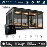 Ruang Berjemur Otomatis Cerdas dengan Sistem Thermal Break, Atap Louvered Bermotor, Kontrol Jarak Jauh, Pencahayaan LED Terintegrasi, Cerdas untuk Semua Musim