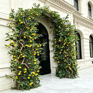 Composizione di Piante Artificiali al Limone, Ghirlanda di Limoni Artificiali, Rami di Limone per Decorazioni di Caffè e Bar, Sfondi per Feste - Product Image 5