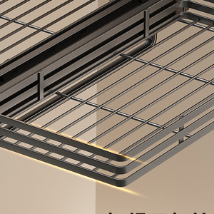 Porte-pantalon extensible coulissant en alliage d'aluminium à double amortisseur pour armoire, fixation murale, rangement de tiroir - Product Image 3