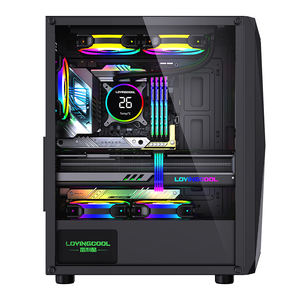 Lovingcool <span class=keywords><strong>prix</strong></span> d'usine pleine <span class=keywords><strong>tour</strong></span> ATX/MATX/ITX boîtier de bureau de jeu PC avec USB3.0 panneau latéral en verre trempé armoire PC - Product Image 2