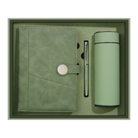 Promo : Ensemble Cadeau d'Entreprise de Luxe Personnalisable en Cuir PU A5, Carnet Cousu, Logo, Stylo et Mug Isotherme